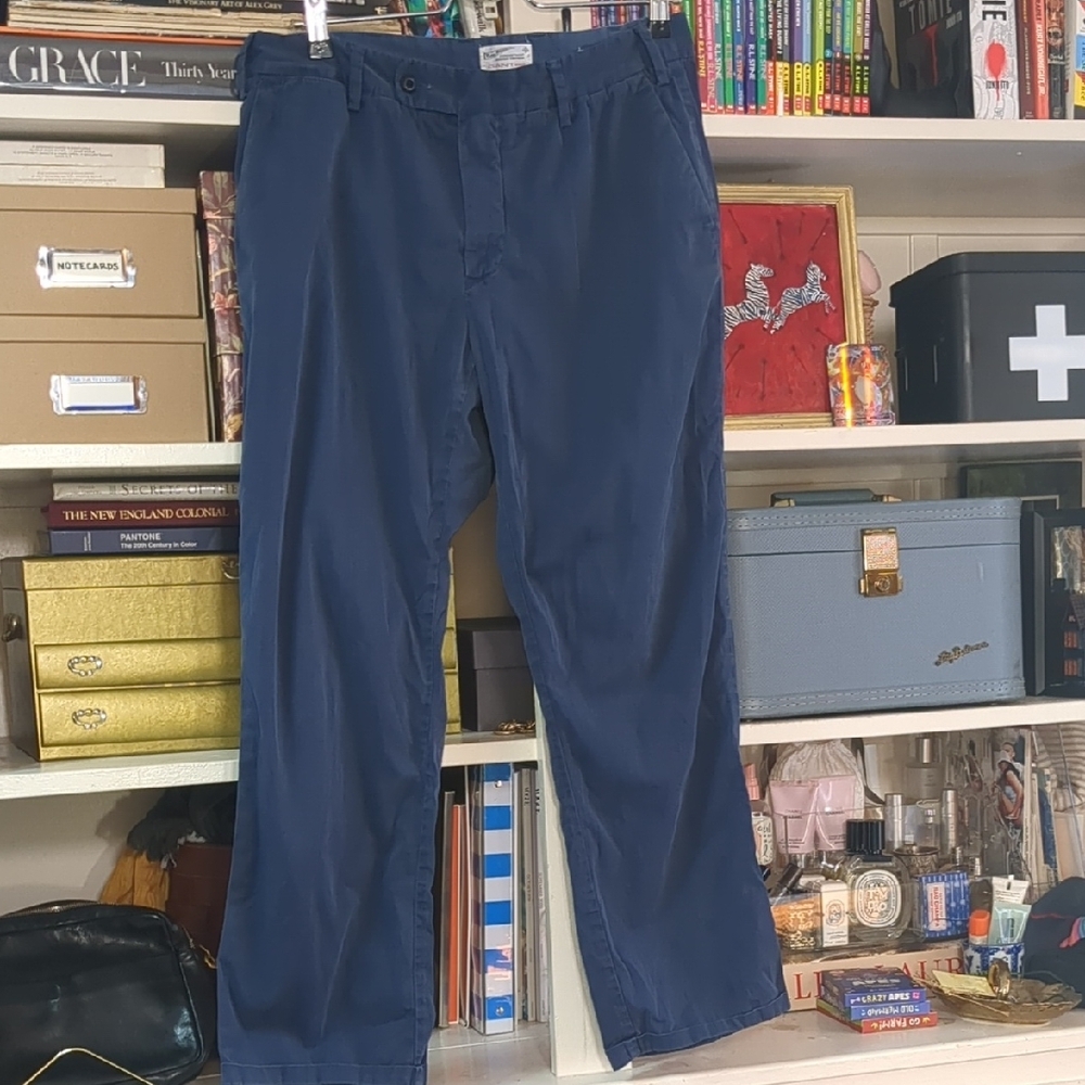 Gant Men's Summer Chino Navy Pants Size 33x34